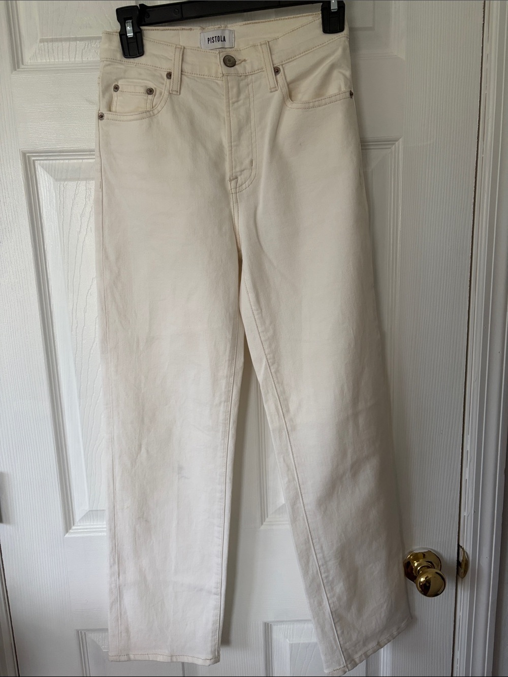 pistola Cream Straight-Leg Jeans